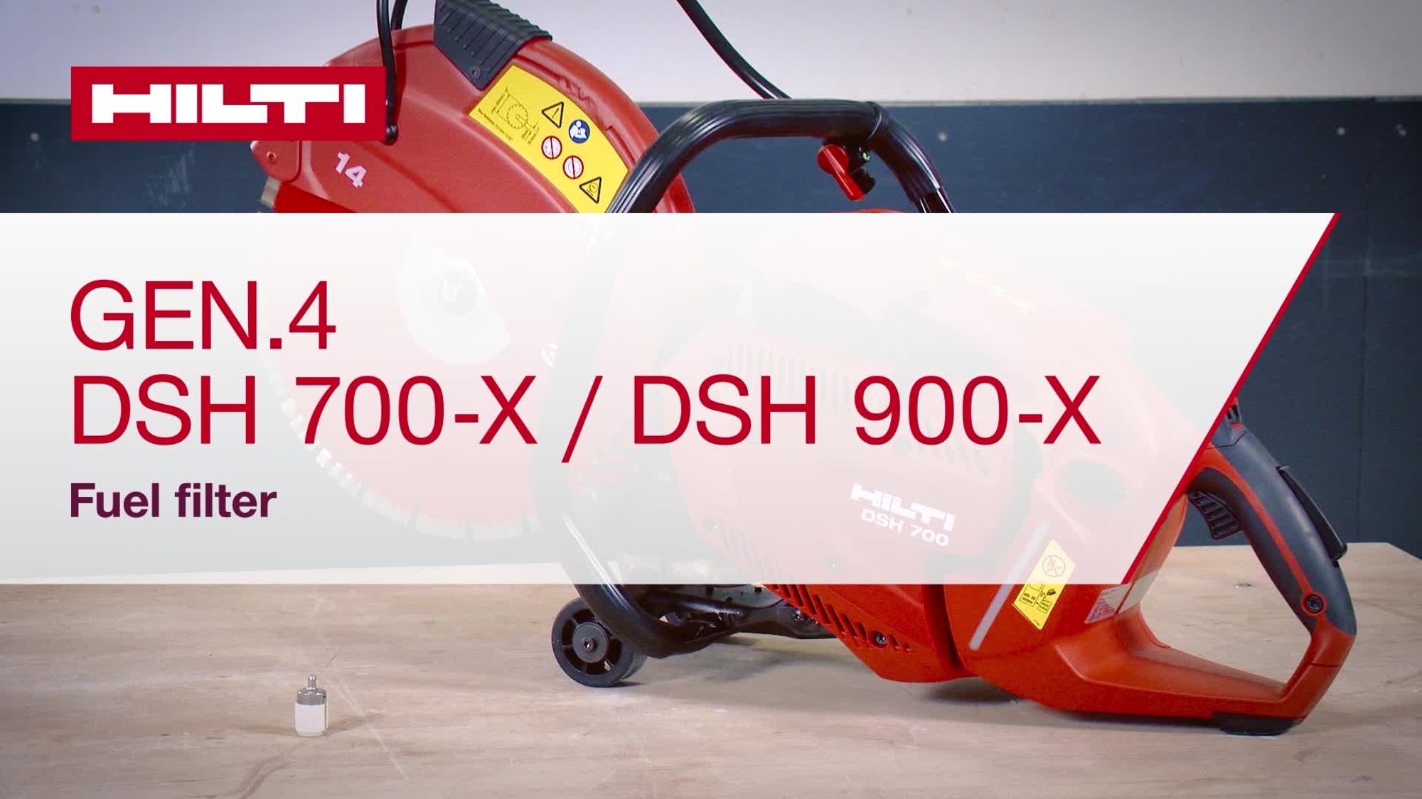 Instructional video showing how to fuel the filter of the DSH 700-X / 900-X (G4)