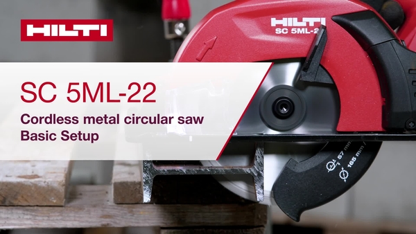 Instructional video on how to properly do a basic setup of the cordless metal circular saw SC 5ML-22.