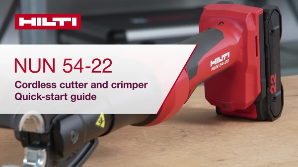 Instructional how-to video of the NUN 54-22 on how to properly perform a basic setup and the basic operation intructions for crimping pipes and cutting cables.