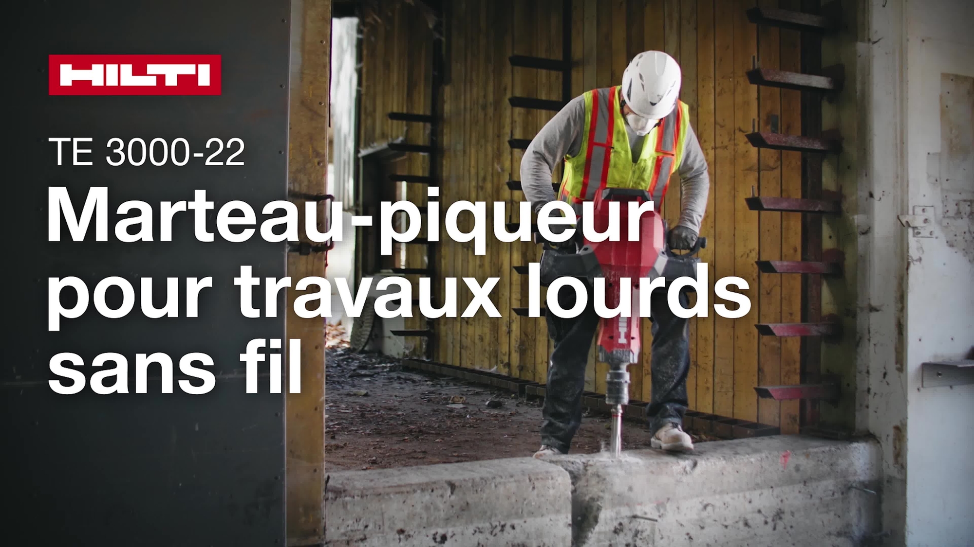 Video promozionale del martello demolitore cordless per impieghi gravosi TE 3000-22, che ne illustra tutte le caratteristiche e i vantaggi.