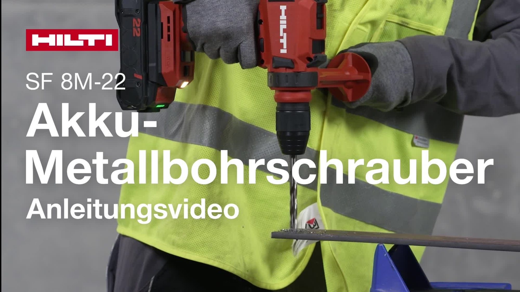Anleitungsvideo für den richtigen Umgang mit dem SF 8M-22 (G03) Akku-Metallbohrschrauber