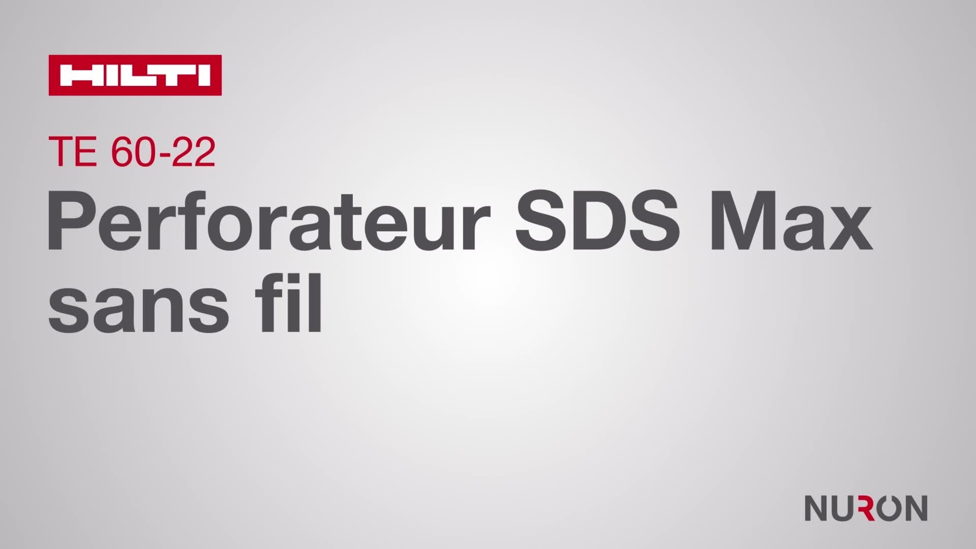 Vidéo promotionnelle du perforateur sans fil TE 60-22 de cinquième génération. 