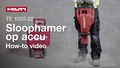 Instructievideo correct gebruik van de TE 1000-22 accu-sloophamer met stofafzuiging en de Exo-T.