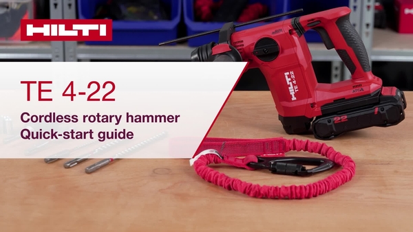 How to   setup and use the mobile rotary hammer TE 4-22 with a range of applications   and functions