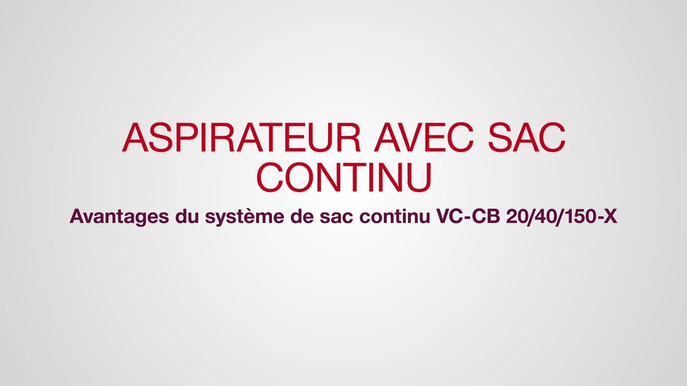 Vidéo promotionnelle du VC 20/40/150-X sur les caractéristiques et avantages du sac en continu.