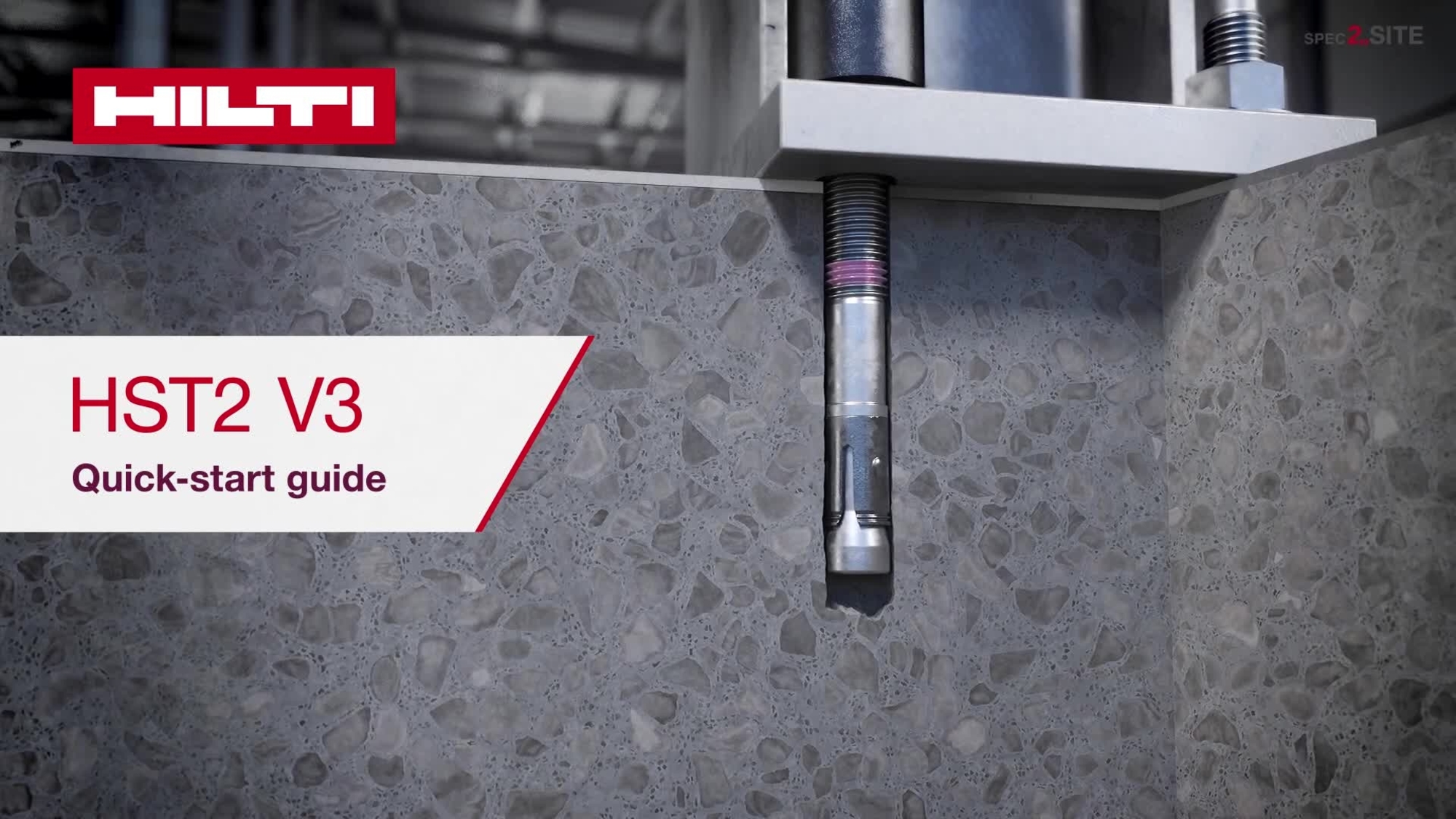 An animated how-to video showing how to install our new HST2 V3 wedge anchor. The video shows the different methods that can be used for installing HST2 Safely. This asset is 16:9 aspect ratio and has a standard Hilti outro for HOL.