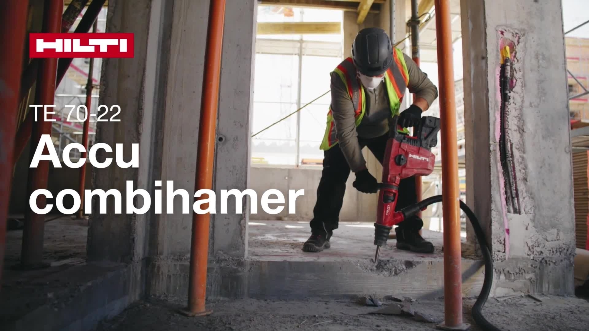 Vidéo promotionnelle illustrant les caractéristiques et avantages du marteau perforateur sans fil Nuron TE 70-22.