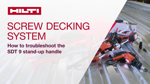 How to troubleshoot SDT 9 decking stand-up handle