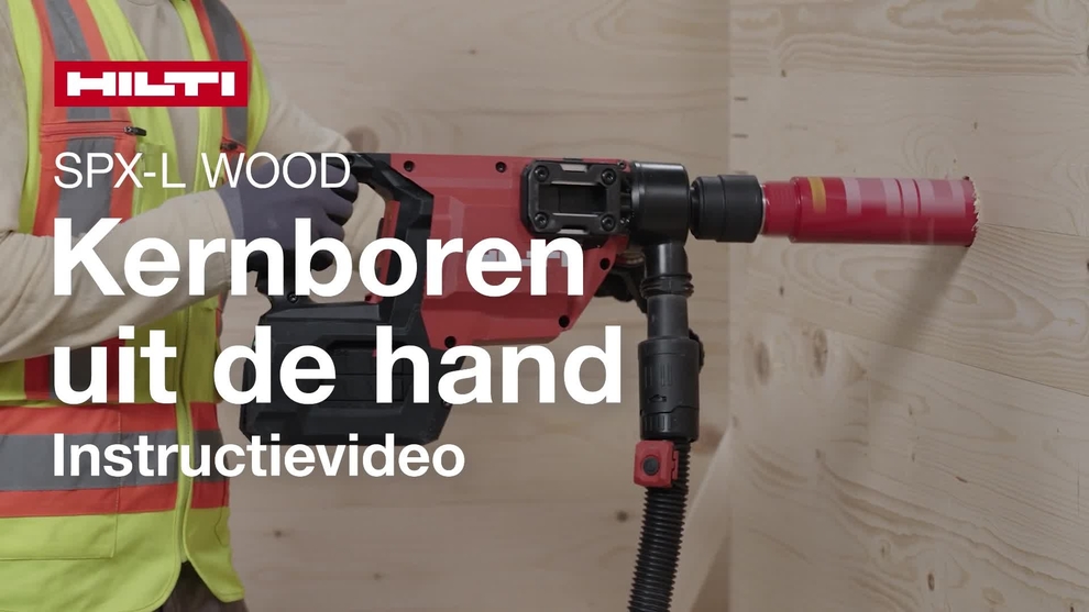 Instructievideo over hoe SPX handbediende kernboor SCX-L Wood te gebruiken.