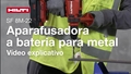 Vídeo de instruções sobre como utilizar corretamente o berbequim/aparafusadora para metal sem fios SF 8M-22 (G03).