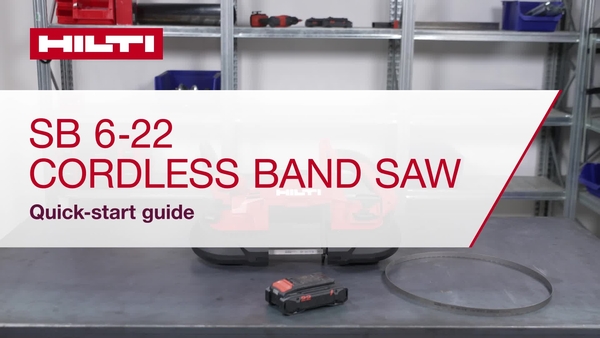 Instructional video on how to use the cordless band saw SB 6-22 properly.