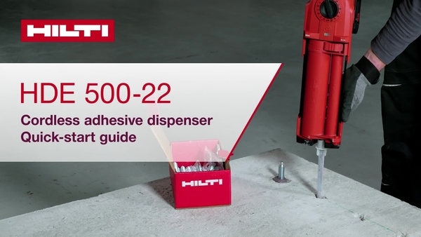 Instructional video on how to properly get started with the cordless adhesive dispenser HDE 500-22, the smart solution for dispensing adhesives