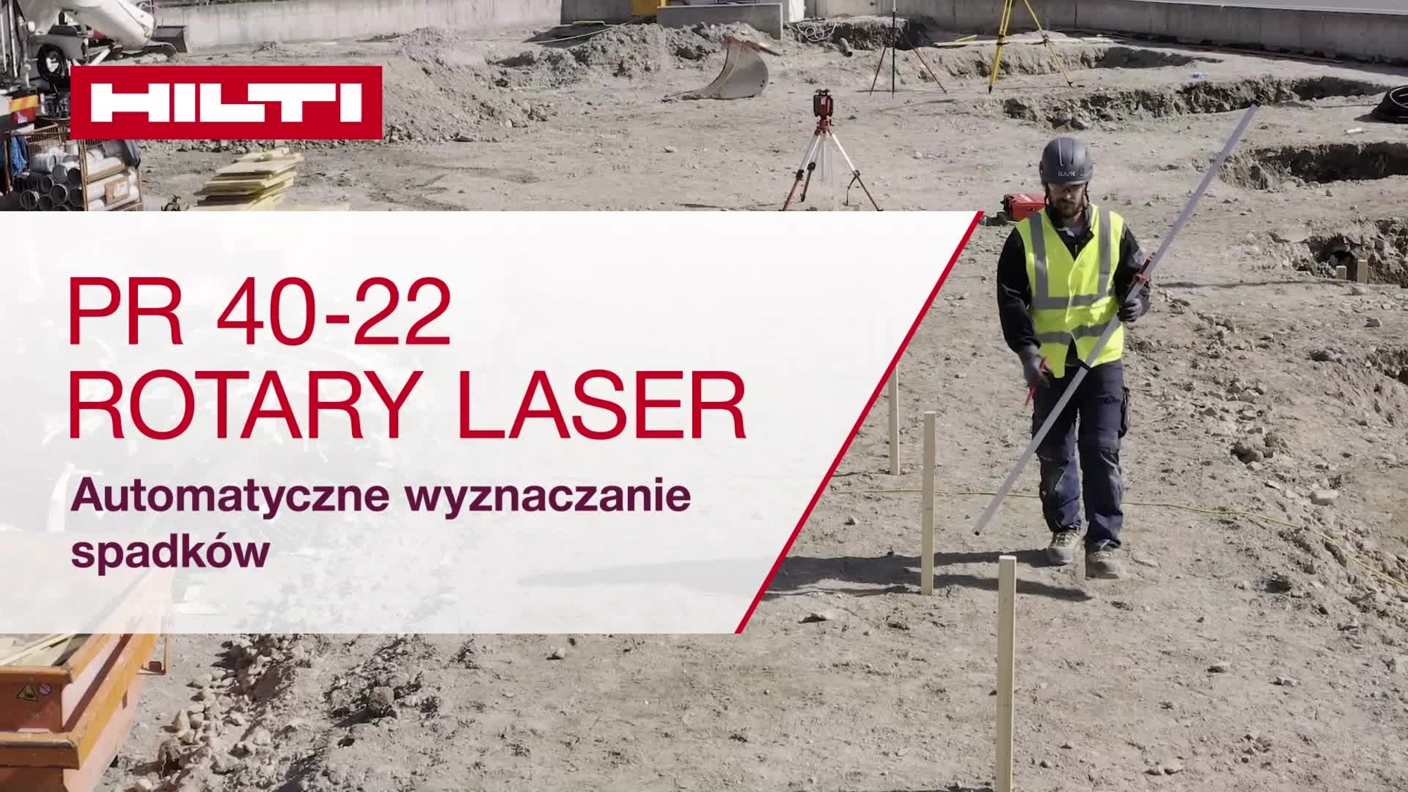 Film instruktażowy: ustawianie spadku cyfrowego laserem obr. PR 40-22 przy użyciu elektr. celowania.
