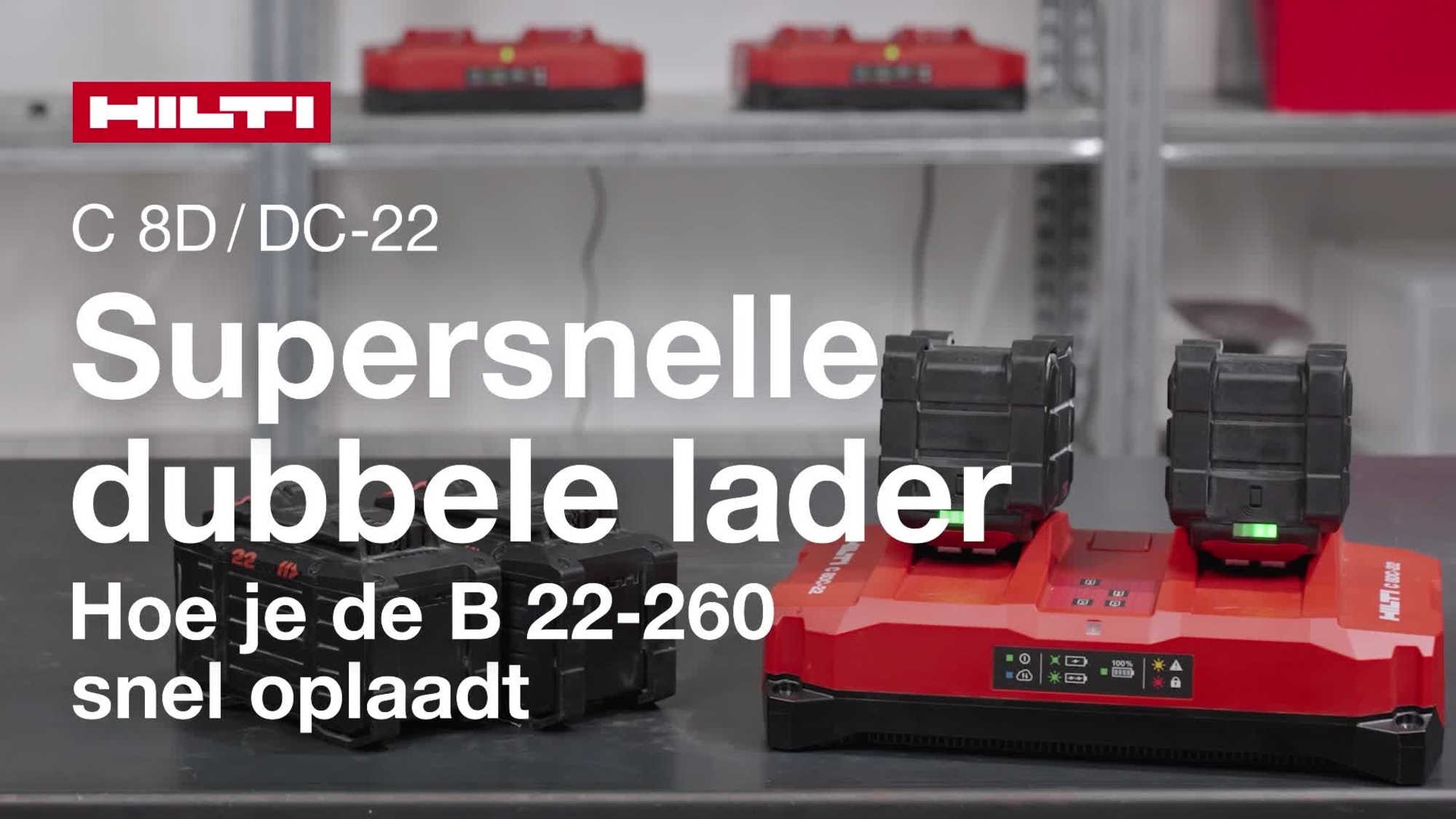 Instructievideo over het correct gebruik van de Dual-bay flash-oplader.
