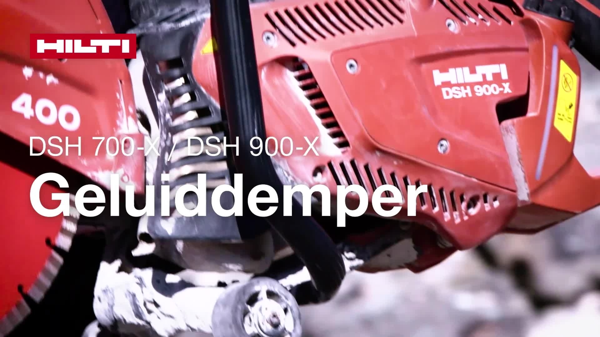 Instructievideo die de geluiddemper van DSH 700-X / 900-X (G4) toont.