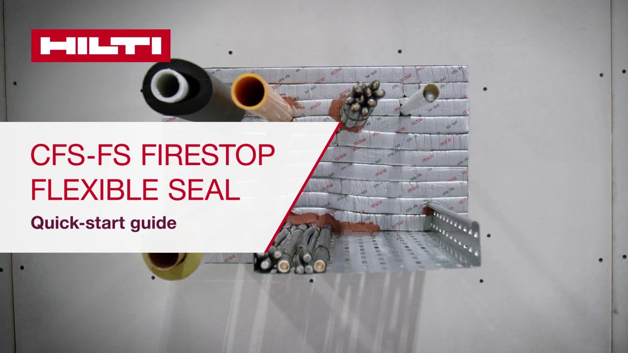 Instructional video on how to use Hilti CFS-FS Firestop Flexible seal properly.