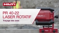 Vidéo didactique montrant l'alignement d'un axe de bâtiment avec le laser rotatif PR 40-22.