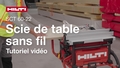 Anleitungsvideo zur richtigen Verwendung der Akku-Tischkreissäge SCT 60-22. ROW-Version.