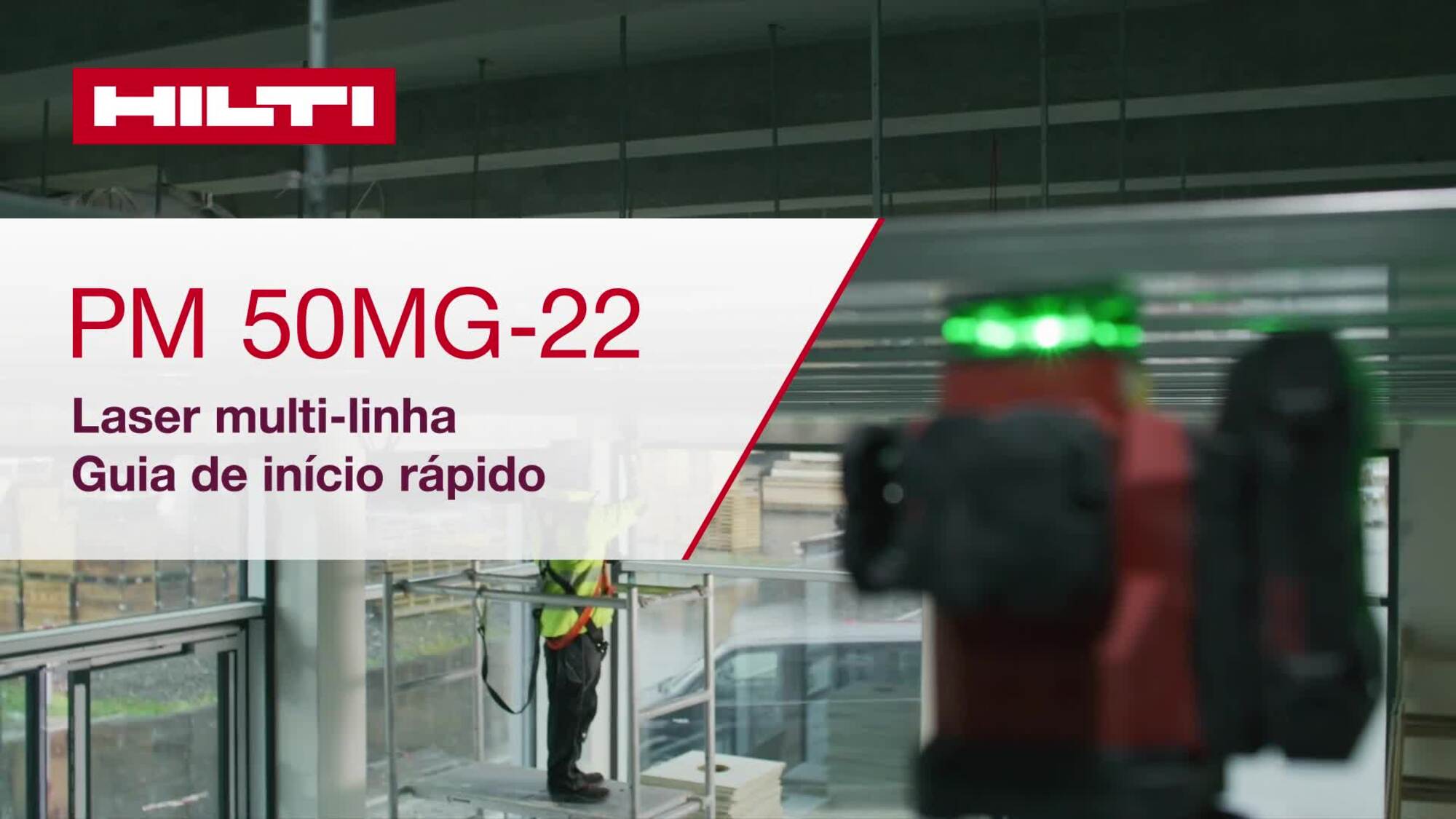 Vídeo de instruções sobre como usar o PM 50MG-22 laser multilinhas desde a configuração até a aplicação. Este vídeo apresenta um guia de início rápido. Esta é a versão para W1 e ROW.
