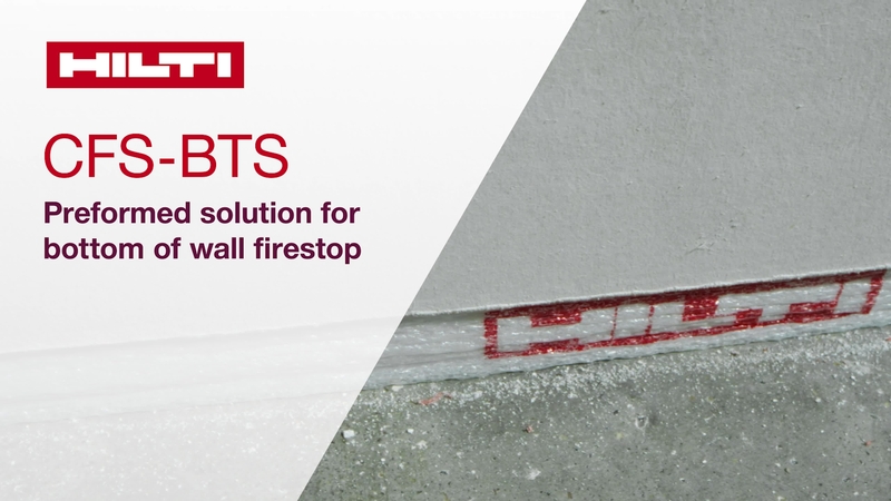 Promotional video showcasing the features and benefits of the new Hilti CFS-BTS Bottom Track Seal preformed firestop. Produced by HNA, October 2022, Tulsa, OK.