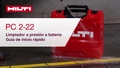 Vídeo sobre cómo operar el limpiador a presión PC 2-22 y realizar un mantenimiento básico.