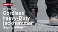 Instructional video on how to use the Cordless Heavy-Duty jackhammer TE 3000-22 and the Dust reduction system properly.