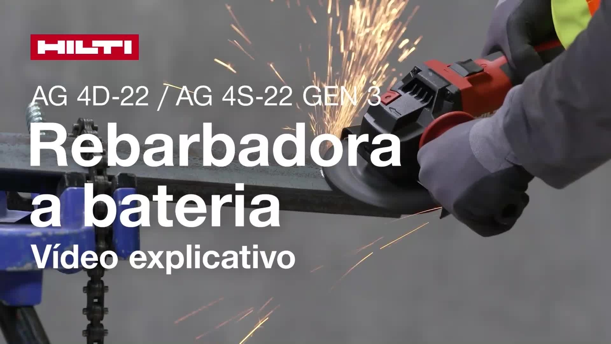 Vídeo de instruções sobre como utilizar corretamente as rebarbadoras sem fios AG 4D-22 e AG 4S-22 Gen3.