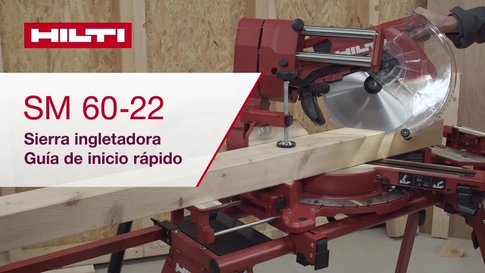 Vídeo de instrucciones que muestra cómo arrancar rápidamente la sierra ingletadora SM60-22. Esta es la versión para HNA y ROW.