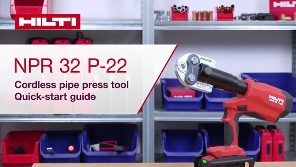 Instructional how-to video of the NPR 32 P-22 on how to properly perform a basic setup and how to correctly operate the tool pressing pipes.