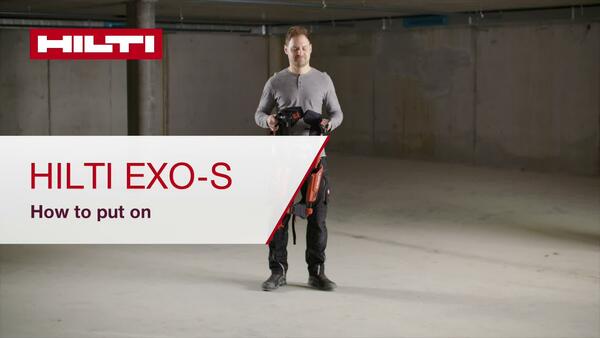 This is a how to put on video for the EXO-S Exoskeleton. It is a sequence showing how to put on EXO-S. This is a HNA version to reflect imperial system measurements.