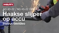 Instructievideo over hoe je de haakse accuslijper AG 4D-22 en AG 4S-22 Gen3 op de juiste manier gebruikt.