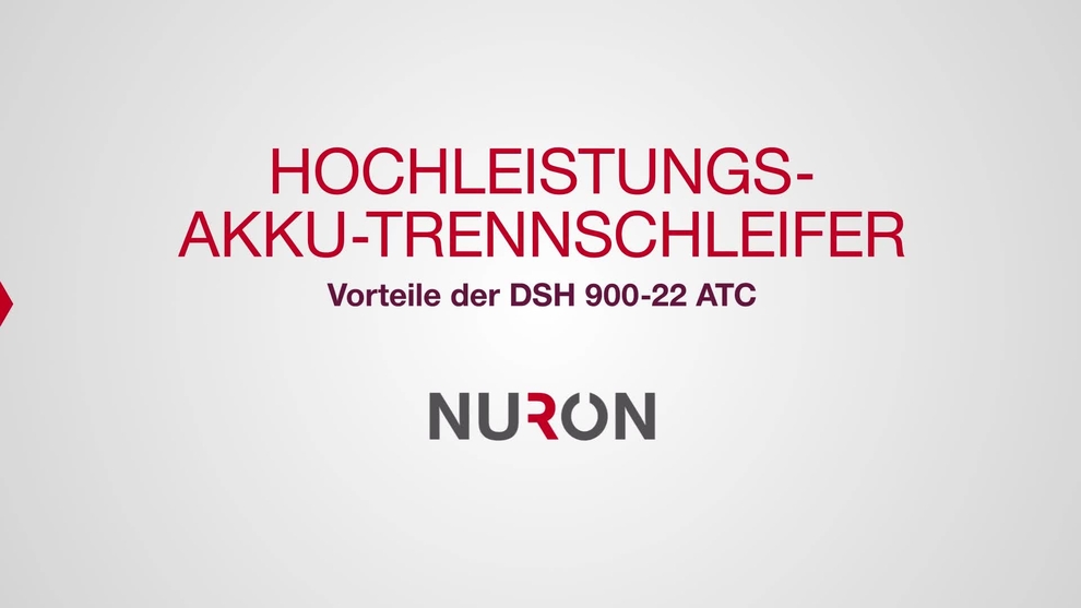 Presentazione della nuova troncatrice a batteria DSH 900-22. Il video mostra le caratteristiche e i vantaggi della nostra più grande e potente troncatrice a batteria Nuron.