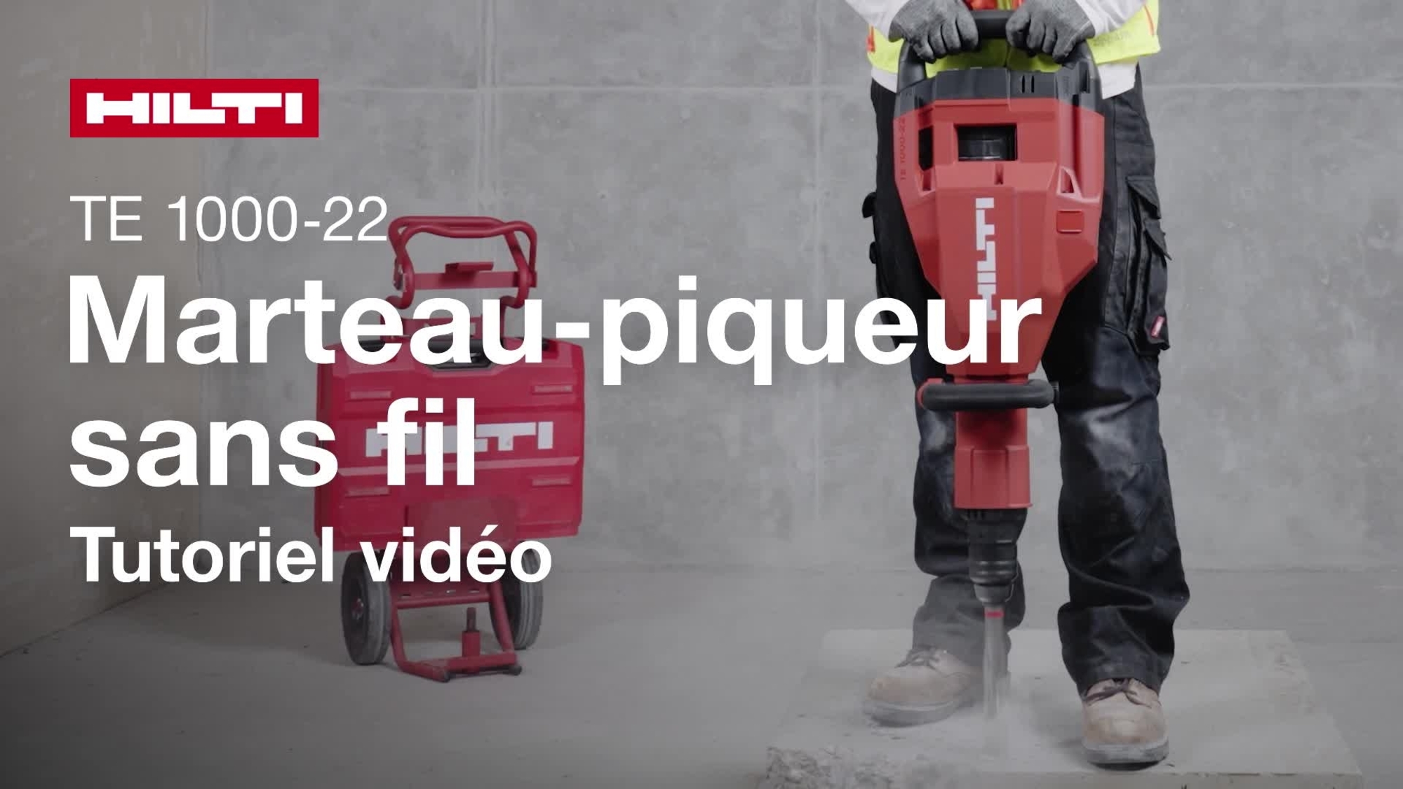 Video didattico su come utilizzare correttamente il martello demolitore a batteria TE 1000-22 con il sistema On rimozione della polvere e l'Exo-T.