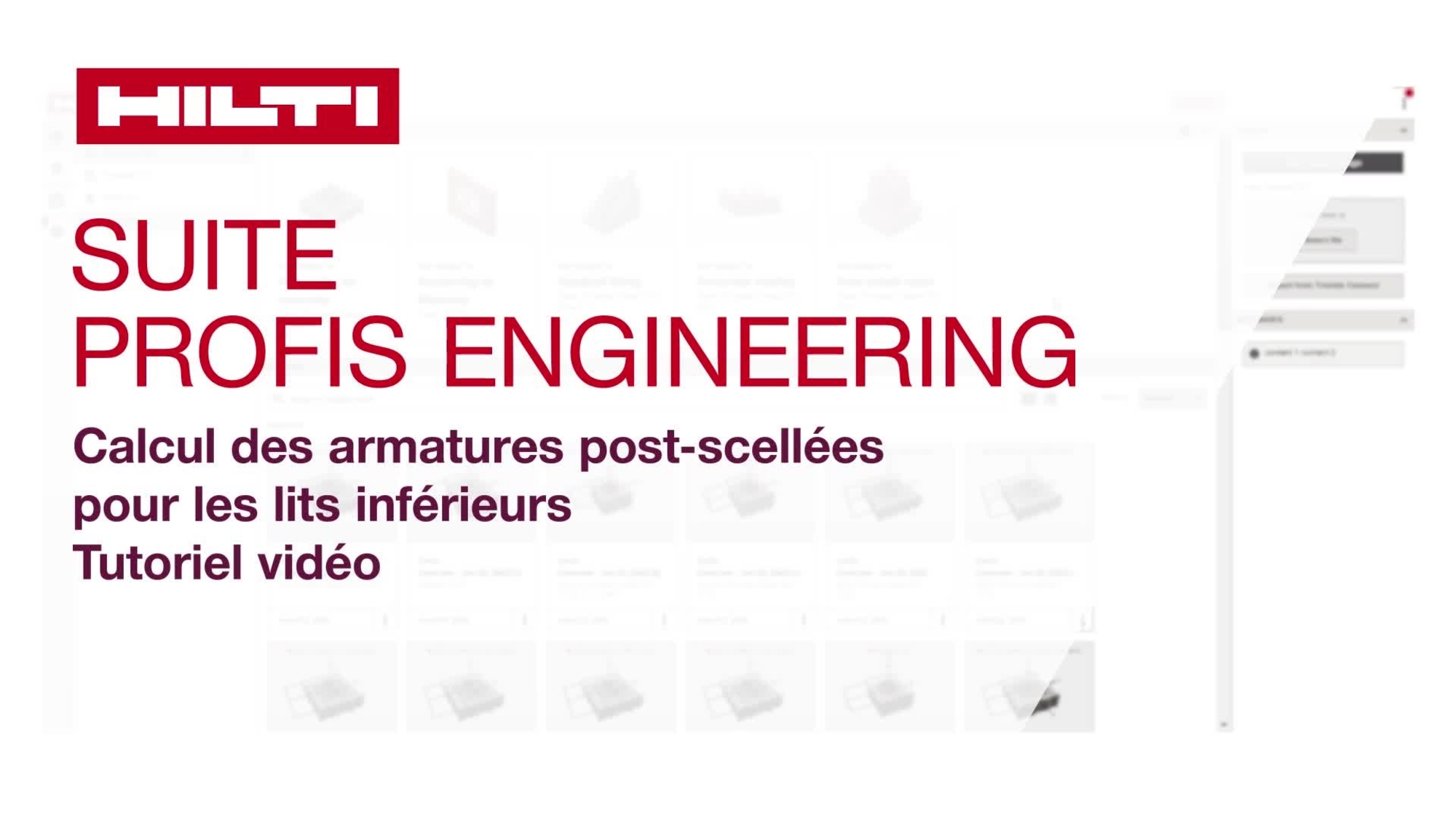 Instructievideo voor PROFIS Engineering PIR-eindankers. Deze video laat gebruikers zien hoe ze door de software kunnen navigeren en een oplossing/rapport kunnen maken voor de taak die voorhanden is.