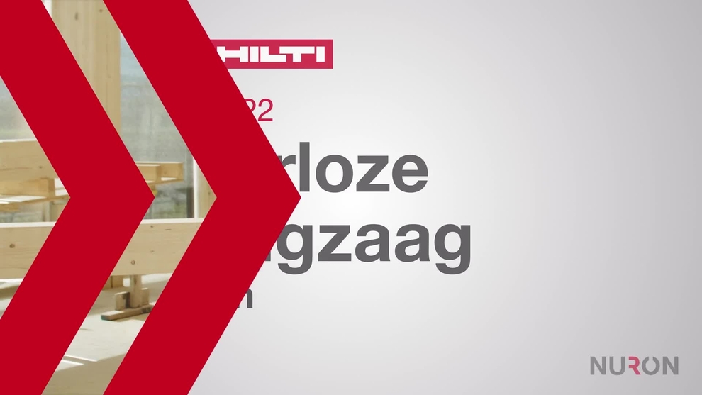Demonstratievideo voor de SCN 60-22 accu-aangedreven kettingzaag van Hilti op het Nuron-accu platform. De video toont de functies en voordelen van deze zaag.