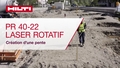 Vidéo didactique sur le réglage correct d'une pente numérique avec le laser rotatif PR 40-22.