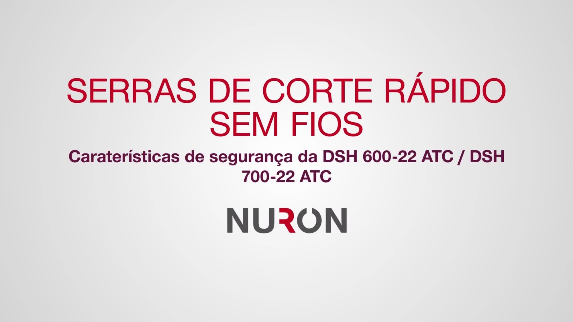 Uma adaptação do vídeo de demonstração da Geração 2 das DSH 600-22/DSH 700-22. Este clipe centra-se exclusivamente na apresentação das seguintes 4 novas funcionalidades de segurança: ATC, Deteção de queda, travão da lâmina e botão de lig./deslig. digital.