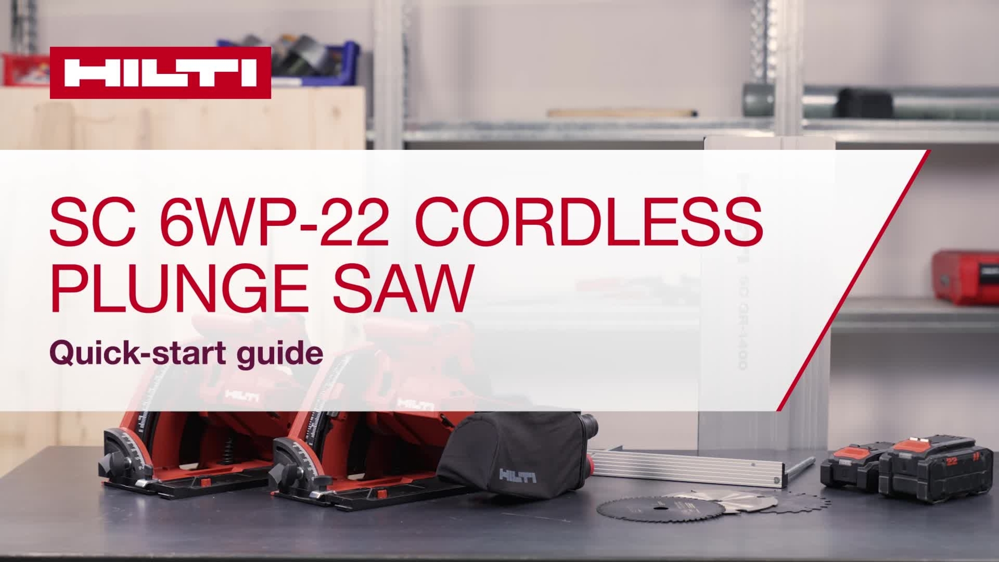 Instructional video on how to properly set up the cordless circular saw SC 6WP-22.   