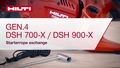 Instructional video showing the starter cord exchange of DSH 700-X / 900-X (G4).