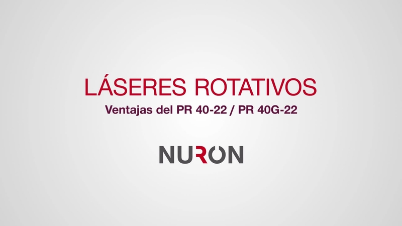 Vídeo de PR 40-22/PR 40G-22 con funciones y ventajas de nuevos láseres rot. en la plat. bat. Nuron.