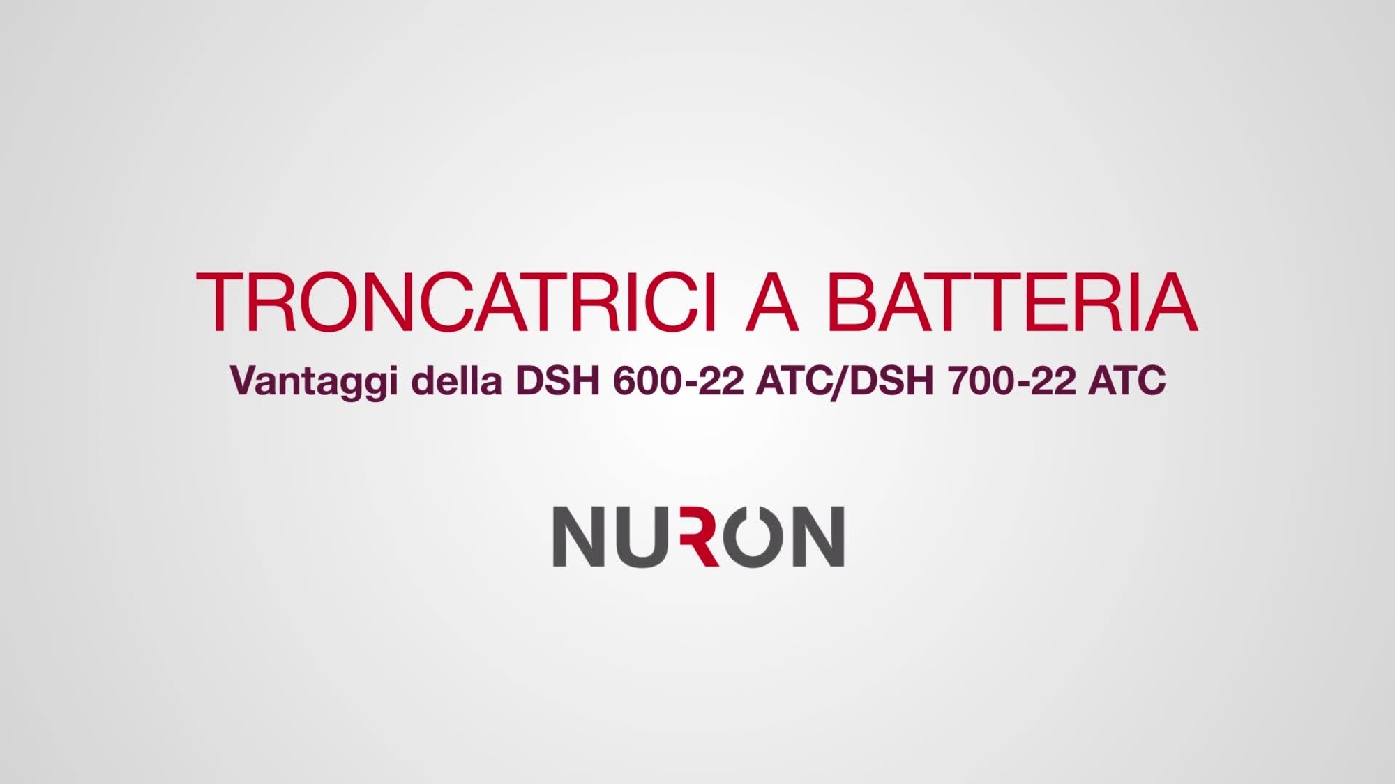 Il video di presentazione riguarda le troncatrici alimentate a batteria DSH 600-22 e DSH 700-22 di seconda generazione sulla piattaforma batteria Nuron. Il video mostra le caratteristiche e i vantaggi di entrambe le seghe.