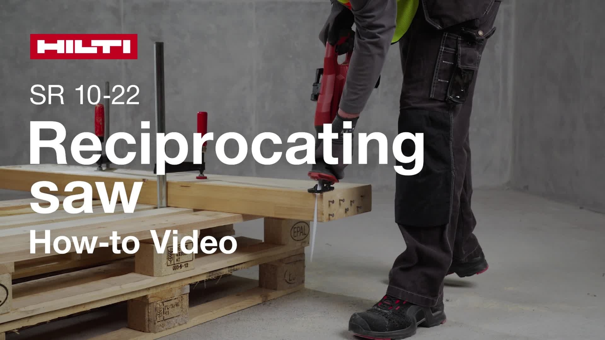 Instructional video on how to use the cordless reciprocating saw SR 10-22 properly.