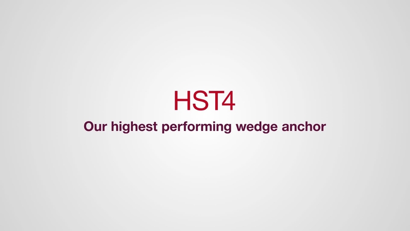 A promotional video showing the features and benefits of our new HST4 wedge anchor. This asset is 16:9 aspect ratio and has a standard Hilti outro for HOL.