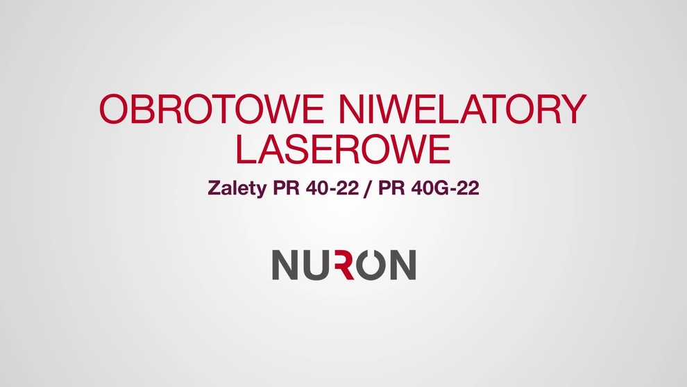 Film pokazujący zalety niwelatorów laserowych PR 40-22/PR 40G-22 na platformie akumulatorowej Nuron.
