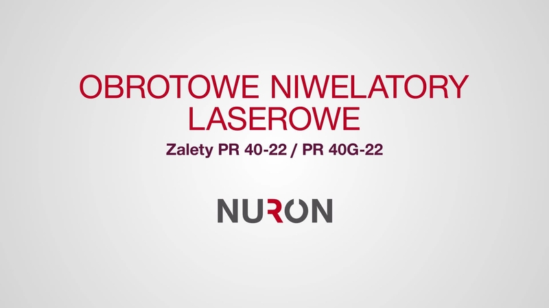 Film pokazujący zalety niwelatorów laserowych PR 40-22/PR 40G-22 na platformie akumulatorowej Nuron.