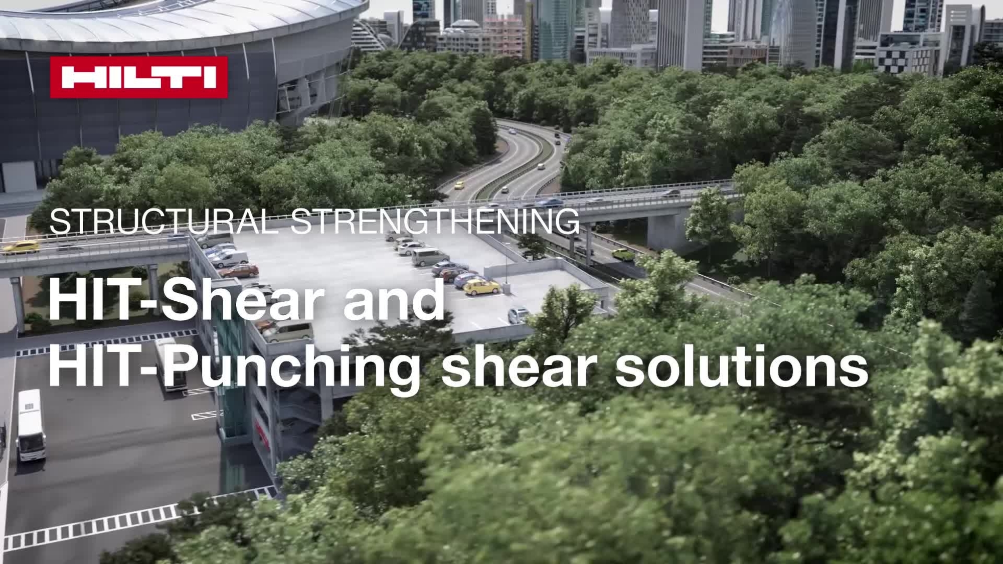 Promotievideo van de HIT-Shear en HIT-Punching-afschuifoplossingen. Video structuurversterk en functie en voordel.