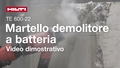 Video di istruzioni su come utilizzare correttamente il martello demolitore a batteria TE 600-22.