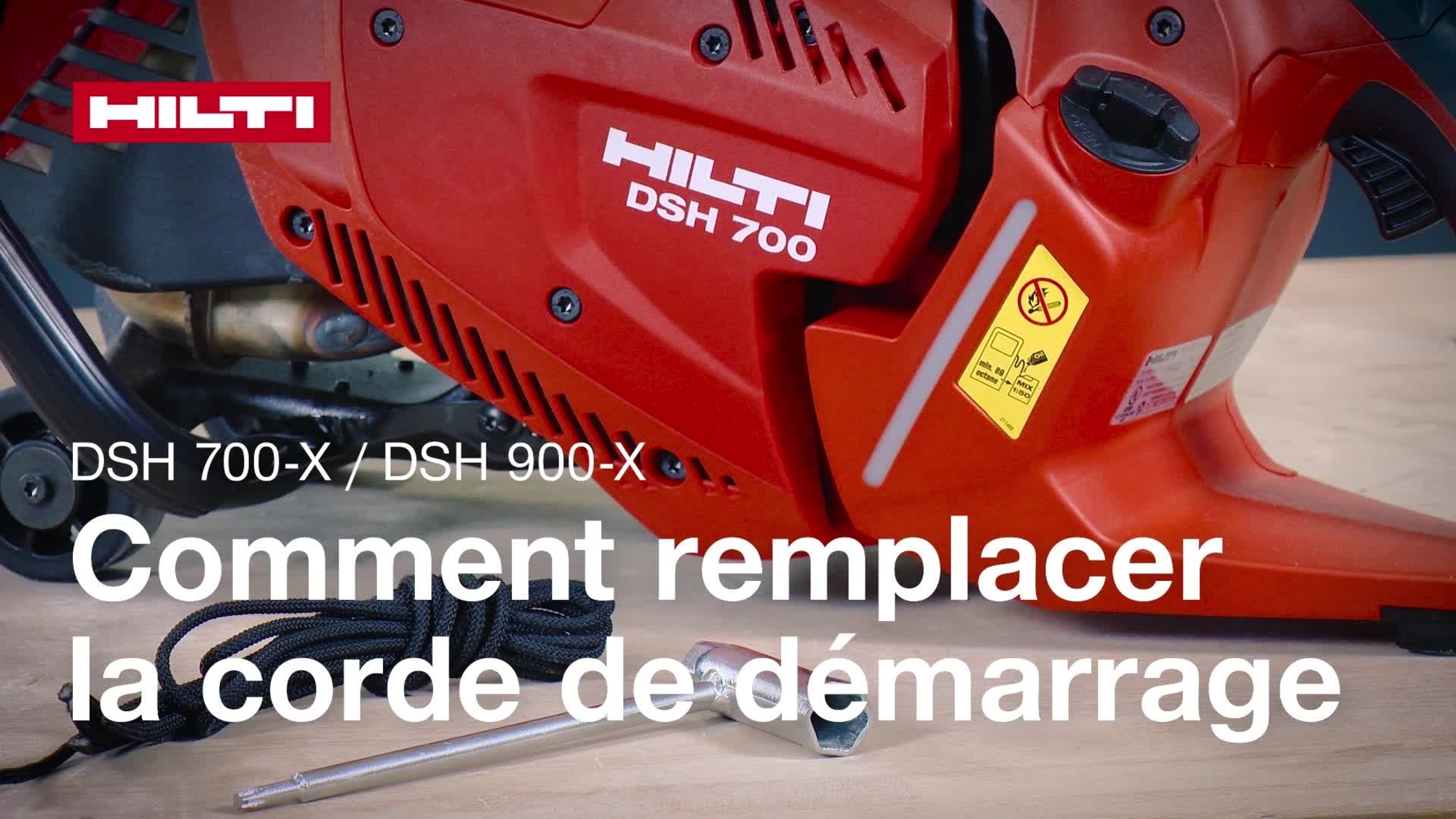 Vidéo didactique sur le remplacement de la corde de démarrage de la DSH 700-X / 900-X (G4).