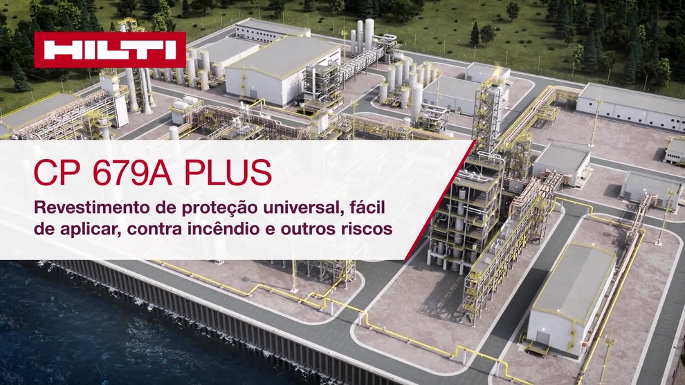 Vídeo promocional que mostra a utilização da Hilti CP 679A Plus - pintura intumescente para cabos e revestimento de proteção fácil de aplicar contra incêndio e outras ameaças.