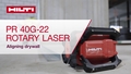 Instructional video showing how to align a drywall with the PR 40G-22 rotary laser. 